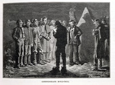 Confederate Roll-call, engraved by Ernst Heinemann, illustration from 